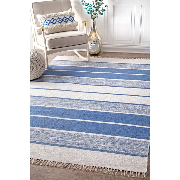 nuLOOM Darla Hand Woven Area Rug, 6& x 9&, Blue