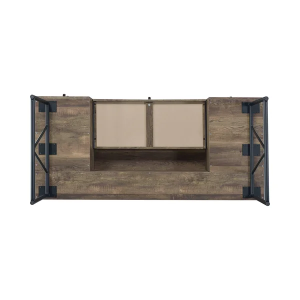 Coaster Analiese Writing Desk in Rustic Oak and Black