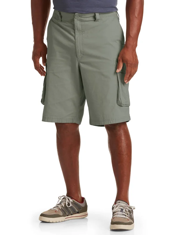 Men's Big & Tall True Nation Stretch Cargo Shorts - Size: 58, Green