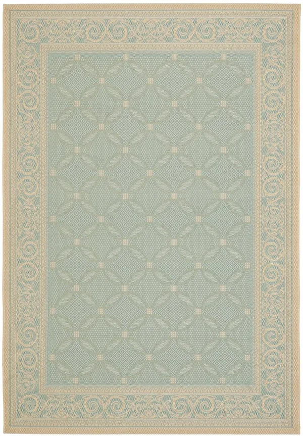 Safavieh Courtyard CY6107-25 5&3x22 x 7&7x22 Aqua - Cream Area Rug