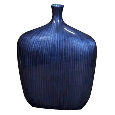 Cobalt Blue Sleek Table Vase Orren Ellis Size: 12x22 H x 10x22 W x 10x22 D