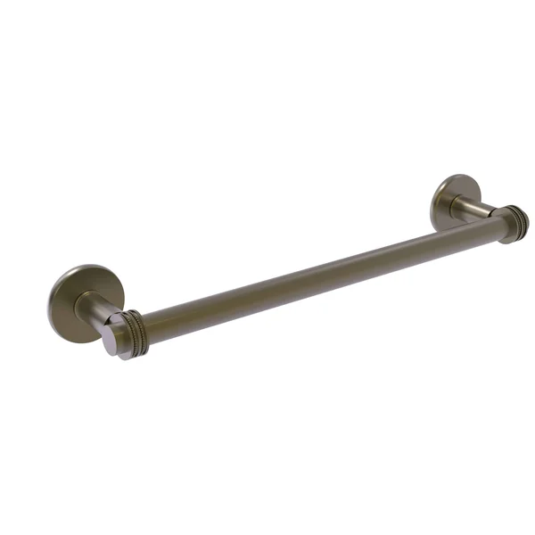 Allied Brass Continental Collection Towel Bar with Dotted Detail - Antique Brass - 30 inch