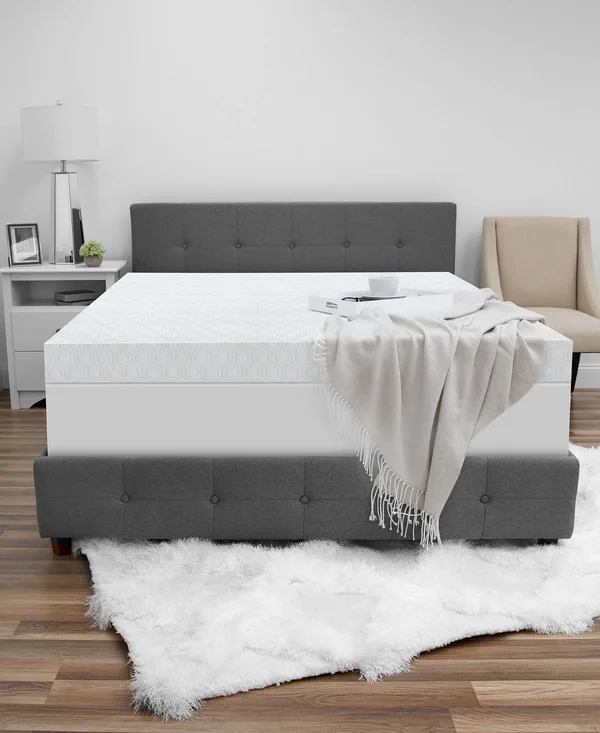 SensorGel Luxury ICOOL 4.5x22 Gel-Infused Memory Foam Twin XL Mattress Topper - White