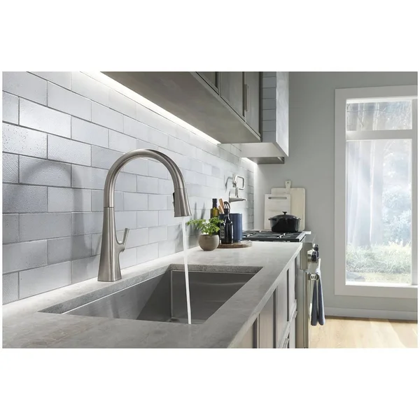 Kohler K-22068-BL Graze Touchless Pull-Down Kitchen Sink Faucet in Matte Black