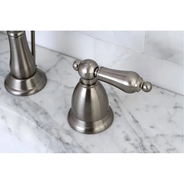 Kingston Brass Ks1995al Heritage Widespread Lavatory Faucet with Brass Pop-Up - Oil Rubbed Bronze