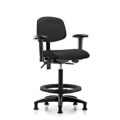 Symple Stuff Astrid Ergonomic Drafting Chair, Black