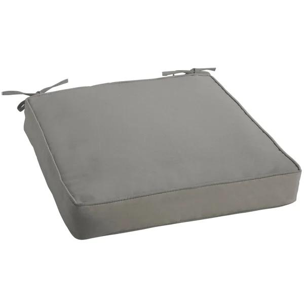 Humble and Haute Sunbrella Canvas Charcoal Indoor/ Outdoor Deep Seating Chair CUSHION, Size: 22.5 in W x 22.5 in D, Gray