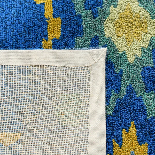 Safavieh Four Seasons Indigo & Yellow Area Rug; Round 6&