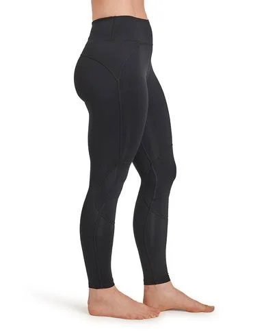 Women's Pro-Grade Legging with Knee Support, Anti-Odor, Black, Size M, Tommie Copper