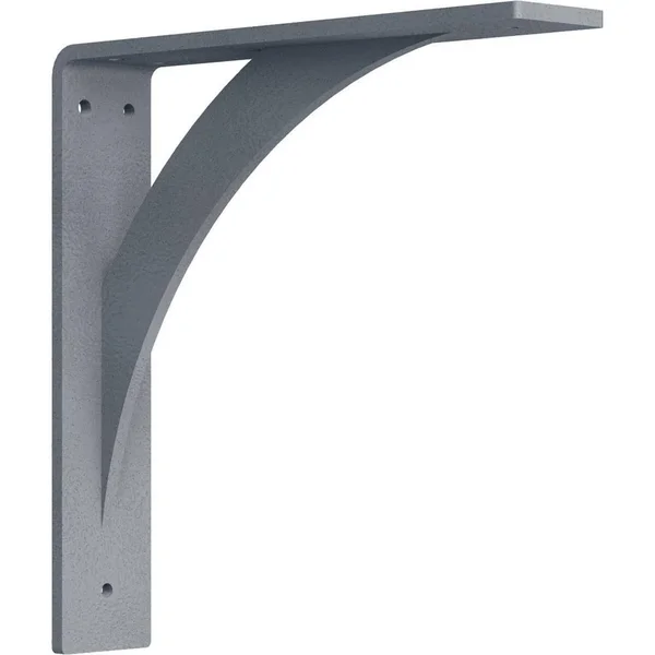 Ekena Millwork 2x22W x 10x22D x 10x22H Legacy Steel BRACKET - Hammered Silver