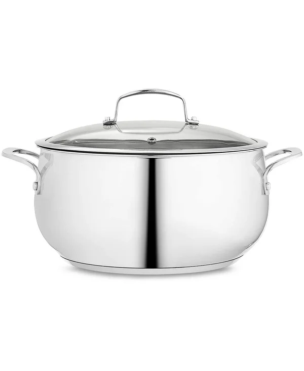 Belgique Stainless Steel 7.5 qt. Covered Dutch Oven