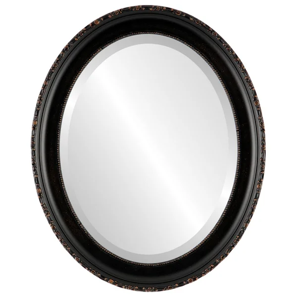 Kensington Framed Oval Mirror - Rubbed Bronze