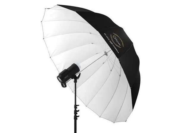 Glow Easy Lock X-Large Deep White Fiberglass Umbrella (65x22) Gl-el-65bw