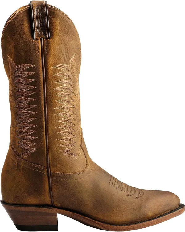 Boulet Western Boots Mens Cowboy Leather 1828 Hill Billy Golden