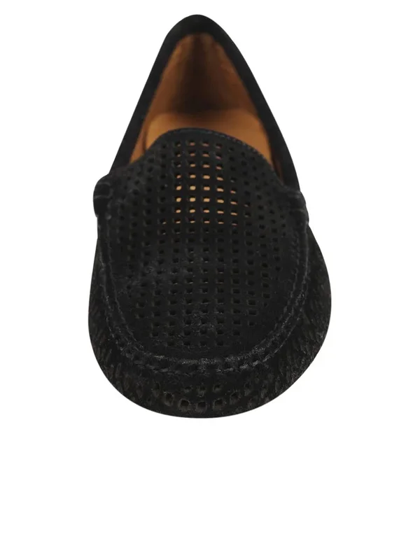 Patricia Green Barrie Driving Moccasin Black Suede - 9