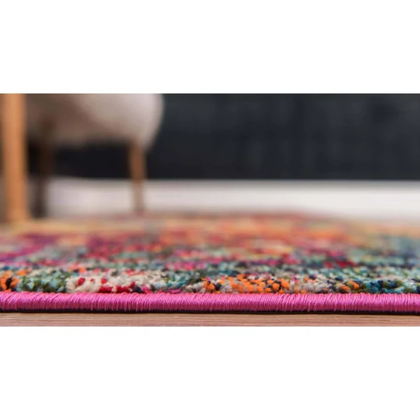Unique Loom Ivy Jardin Round Rug - 10& x 10& Multi