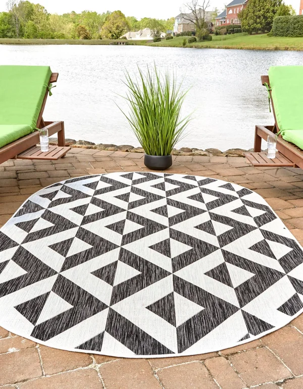 Jill Zarin Napa Indoor Outdoor Rug - Grey, 5x8 ft