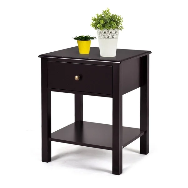 Brown Nightstand End Table - 18x22 x 15x22 x 23 (L x W x H), 18" x 15" x 23 "