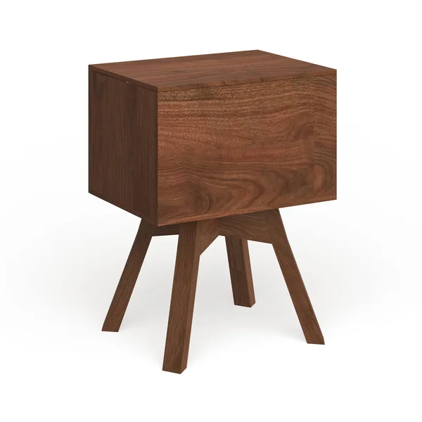 Carson Carrington Solna Modern Walnut and White Two-Tone Nightstand