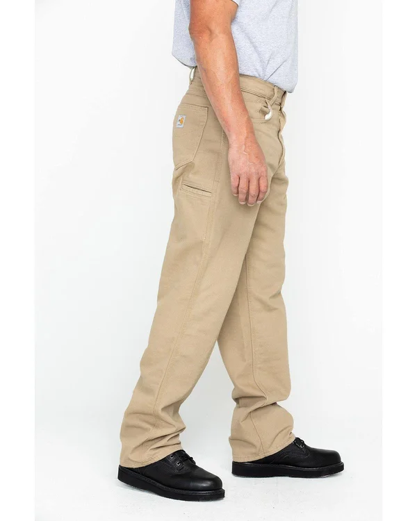 Carhartt Men's Flame Resistant Canvas Jean, Golden Khaki