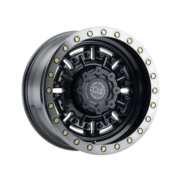 Black Rhino Abrams 18x9.5 8x180 -18 Gun Black w/Machined Dark Tint Lip