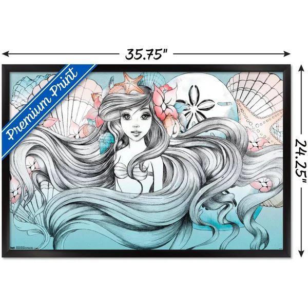 Ariel - Land or Sea - Size: 24.25 inch x 35.75 inch