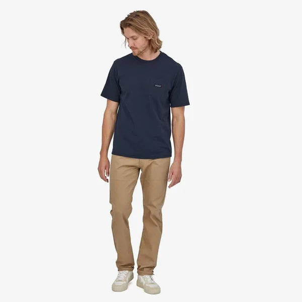 Patagonia M&s P-6 Label Pocket Responsibili-Tee Hawk Gold, Xs