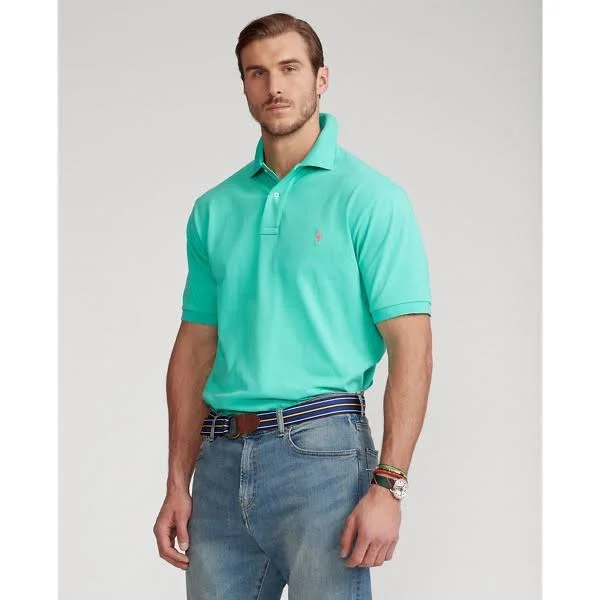 Ralph Lauren Men's The Iconic Mesh Polo Shirt - Size 4X Big in Sunset Green