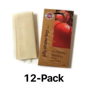 Norpro Set of 2 Cotton/Polyester Mix Jelly STRAINER Bags (Pack of 12)