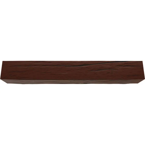 Ekena Millwork BMRW2C0060X060X120PE 6x22W x 6x22H x 10&L 2-Sided (L-beam) Riverwood Endurathane Faux Wood Ceiling Beam, Natural
