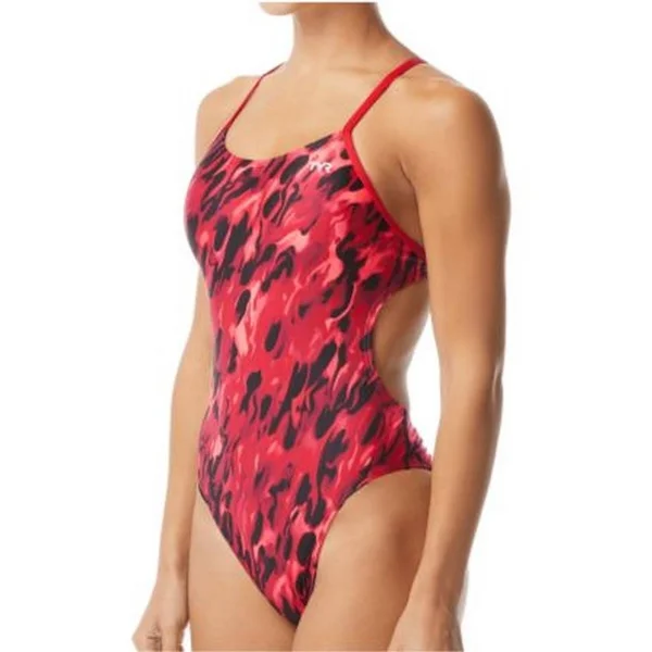TYR Women's Draco Cutoutfit One Piece Swimsuit, Size 40, Blue