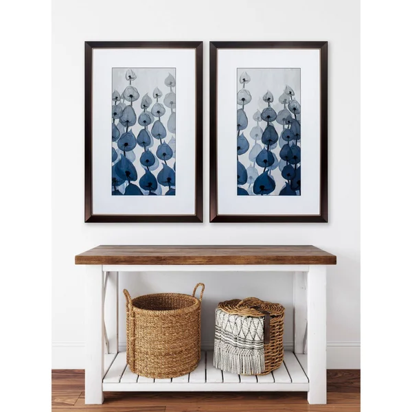 Propac Images 3142 Vertical Blue Petals Wall Art Set of 2