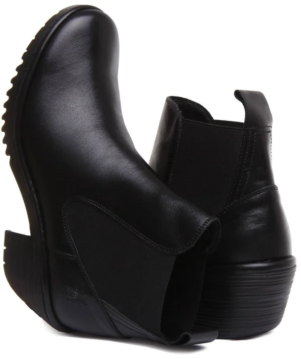 Fly London Wasp Leather Bootie, 37, Black