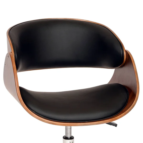 Julian Modern Chair Black Walnut Veneer Back Chrome Armen Living