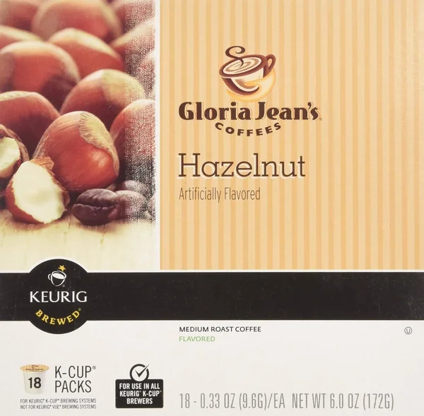 Gloria Jean&s Coffee K-Cups, Hazelnut - 18 count