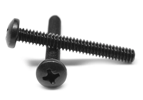 #8-32 x 1 1/4 Coarse Thread Machine Screw Phillips Pan Head Low Carbon Steel Black Zinc Plated