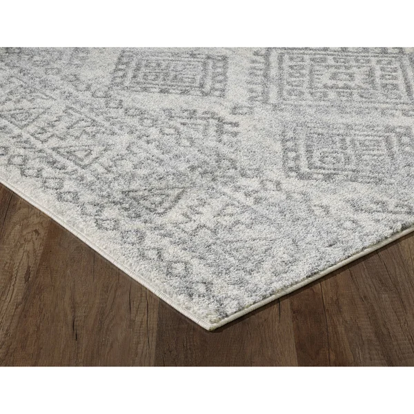 Porch & den Spirited Modern Moroccan Trellis Area Rug - 9& x 12& - Ivory/Grey
