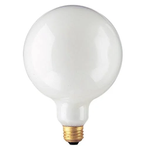 40 Watt Incandescent G40 Globe Medium Base White, 12 Packs
