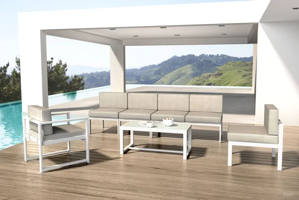 Zuo Modern Golden Beach 703815 Coffee Table White