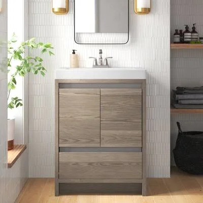 Ferrara 25x22 Single Bathroom Vanity Set Mercury Row Base Finish: Forest Elm