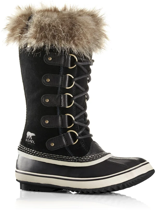 Sorel Women's Joan of Arctic Fur Boots - Black/Stone, 7.5