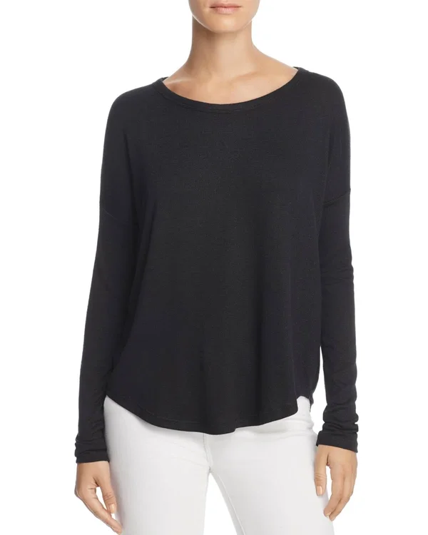 Rag & Bone Hudson Long Sleeve Tee x Small, Black