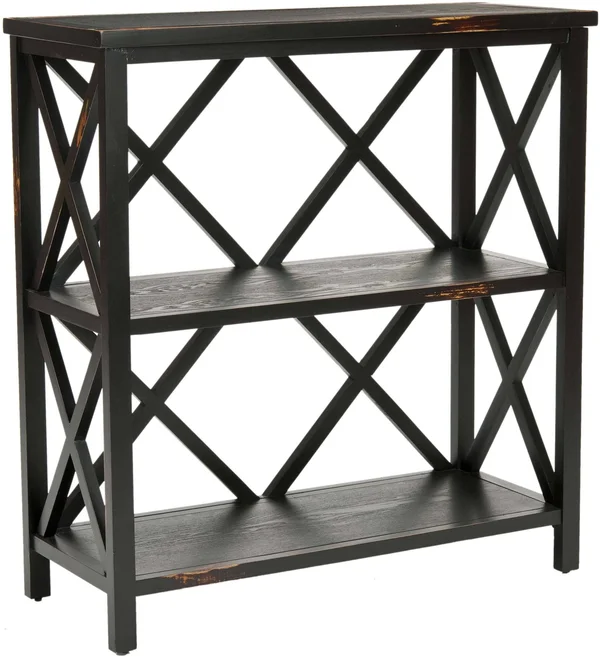Safavieh AMH6501A Lucas Low Etagere Distressed Black
