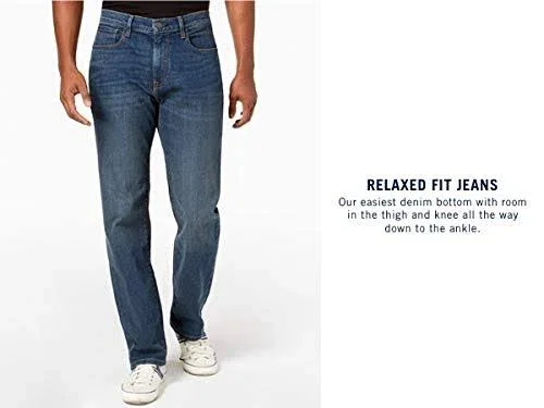 Tommy Hilfiger Men's Thd Relaxed Fit Jeans - Rinse, 30Wx32L