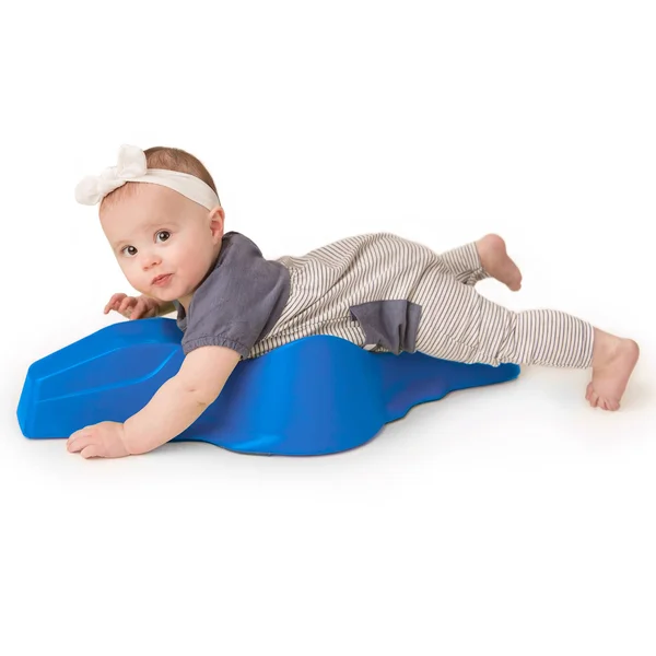 Crawligator Fun Innovative Tummy Time Rolling Strength Building Baby Toy - Blue