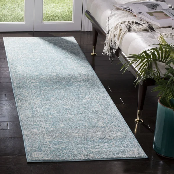 Safavieh Evoke EVK270D 5&1x22 x 5&1x22 Square Light Blue - Ivory Area Rug