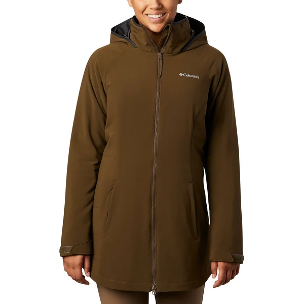 Columbia Cleveland Crest Long Jacket M, Olive Green