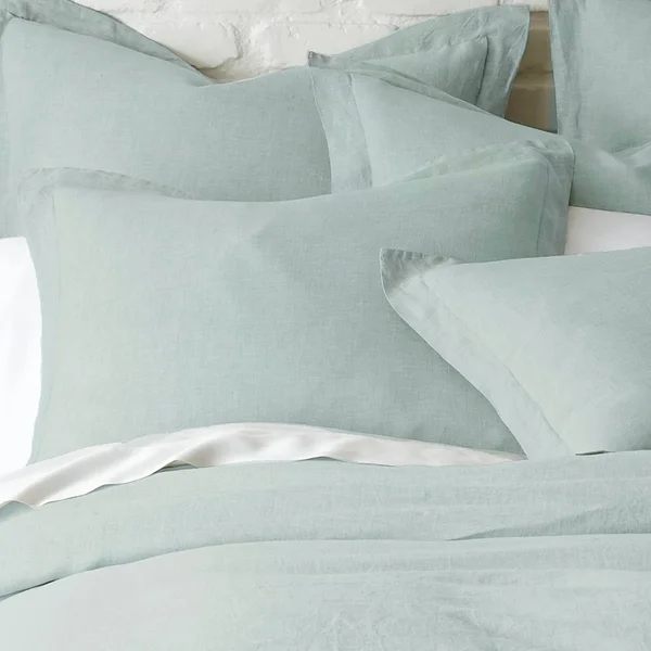 Levtex Home Washed Linen King Duvet Cover Blue