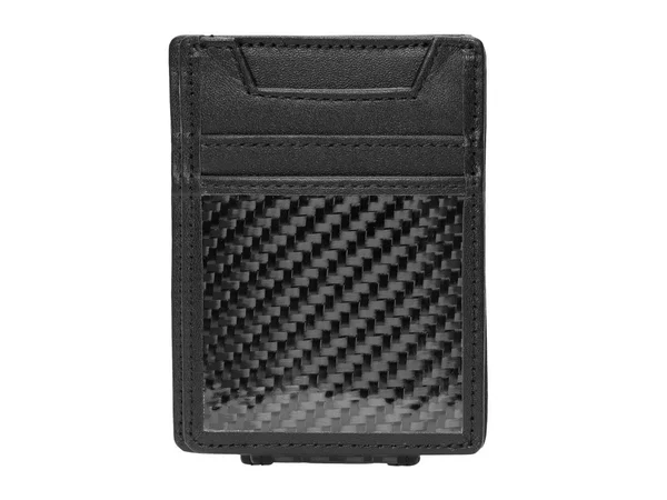 Carbon Fiber & Leather Money Clip Wallet
