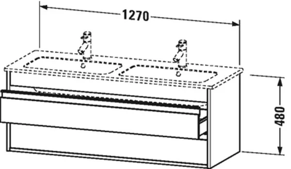 Duravit KT643204343 Vanity Unit Ketho, for Me by Starck